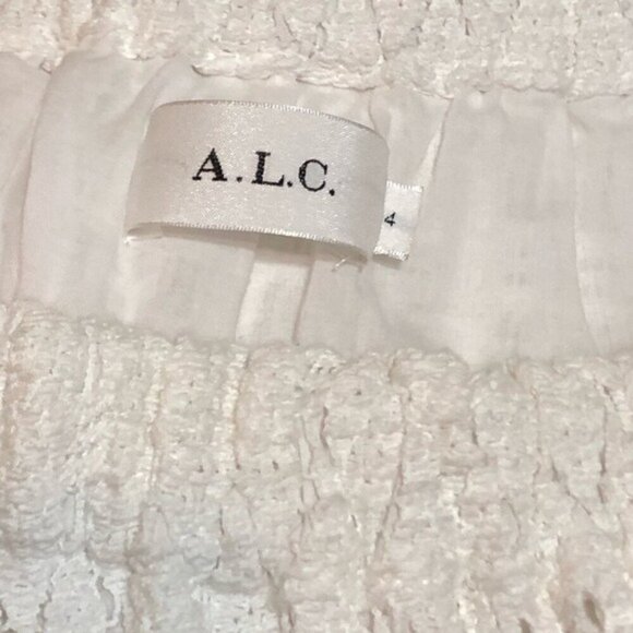 A.L.C. Bolen Crotchet Lace Off The Shoulder Dress in White Size 4 - Picture 7 of 8